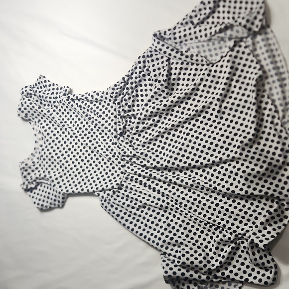 Dot Dot Smile Twirl Dress | Black & White Polka Dot | Size 7 - Picture 10 of 10